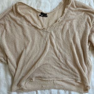 Tan cover up long sleeve top